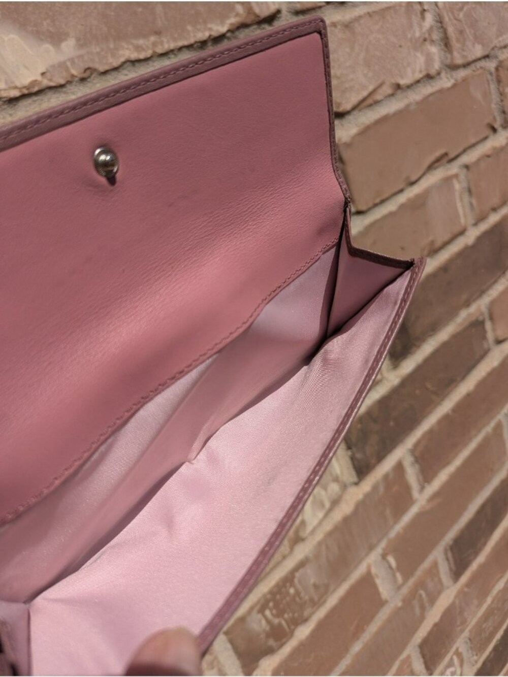 Vintage Y2K Coach Smooth Leather Trifold Turn Lock Wallet Clutch Mauve/Purple? - Picture 9 of 9